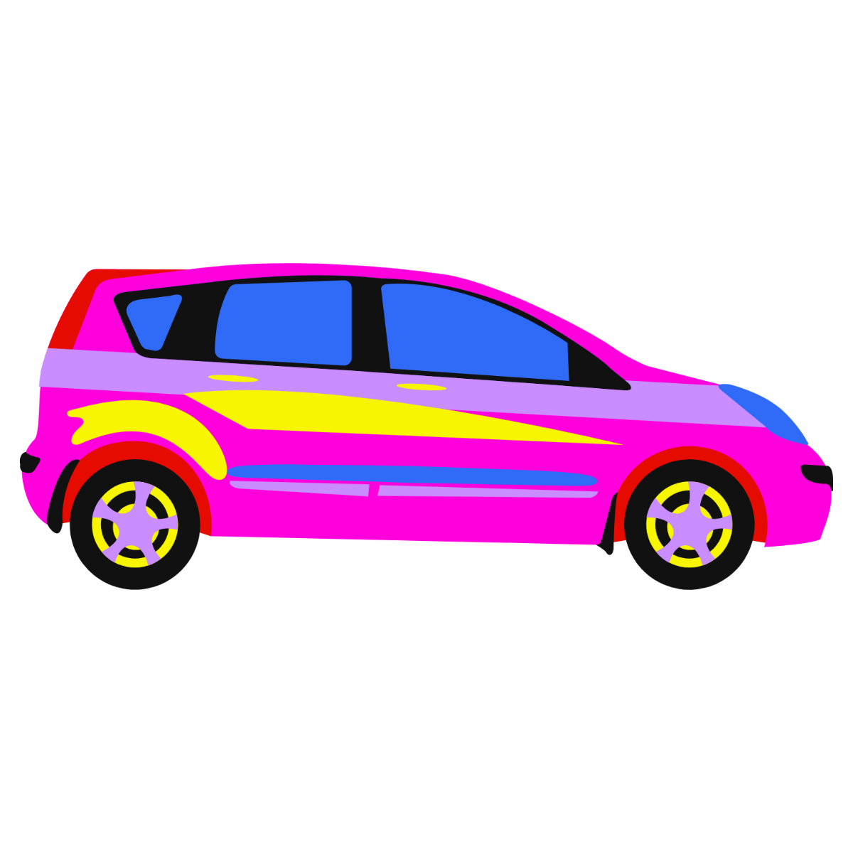 Colorful Car Clipart - Edit Online | Template.net