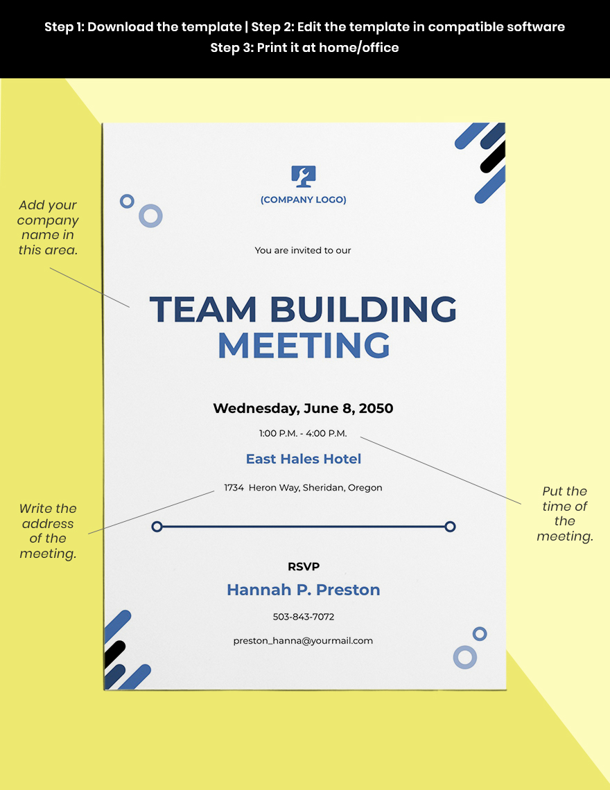 IT Meeting Invitation Template Format
