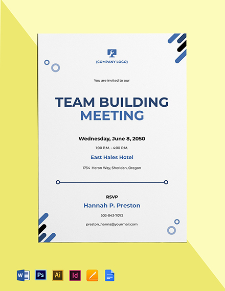 Annual Business Meeting Invitation Template - Word (DOC) | PSD