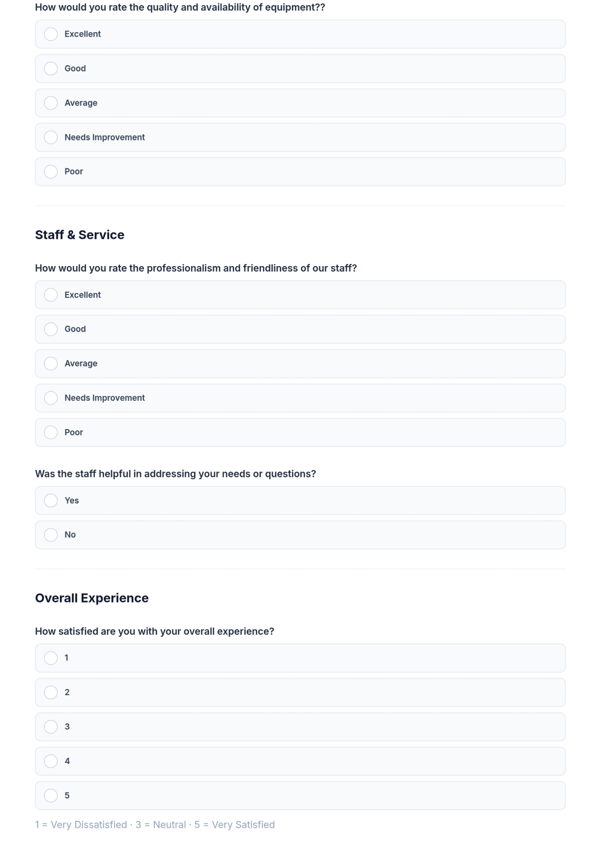 Free Sports Club Evaluation Form Template & AI Maker