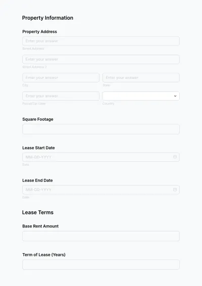 Free Triple Net Lease Agreement Form Template to Edit Online