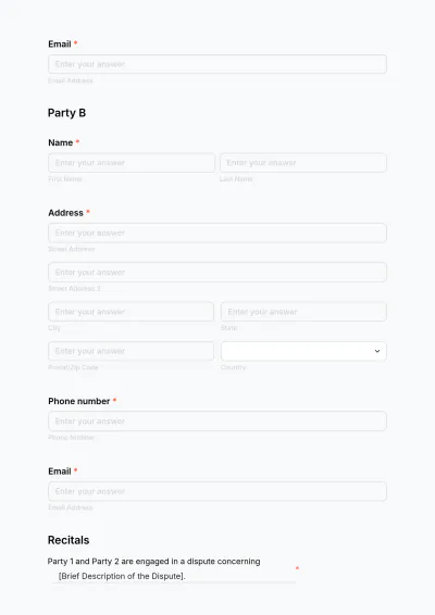 Free Mediation Settlement Agreement Form Template to Edit Online