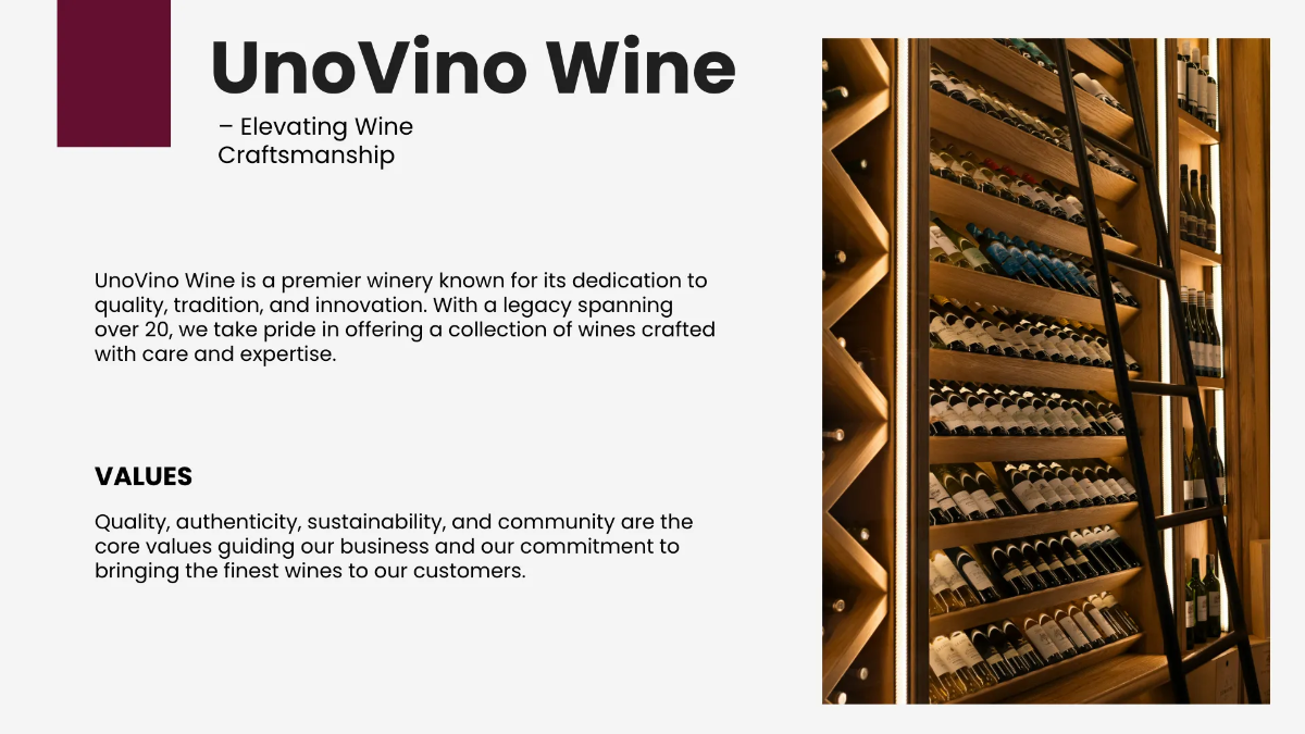 Free Wine Presentation Template to Edit Online