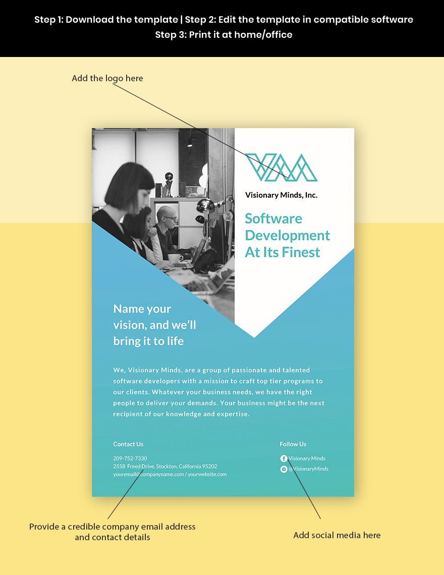 Software Developer Poster Template