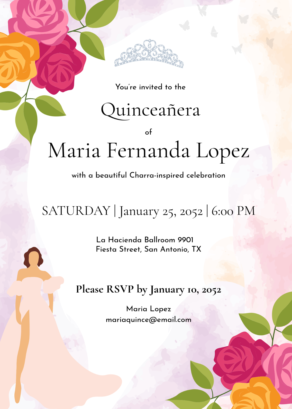 Charra Quinceañera Invitation Template - Edit Online & Download