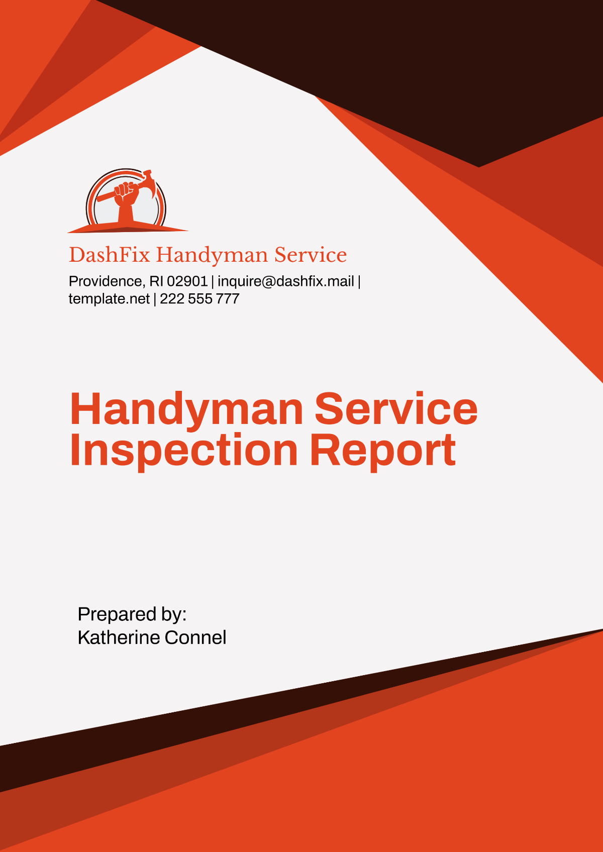 Handyman Service Inspection Report Template - Edit Online & Download