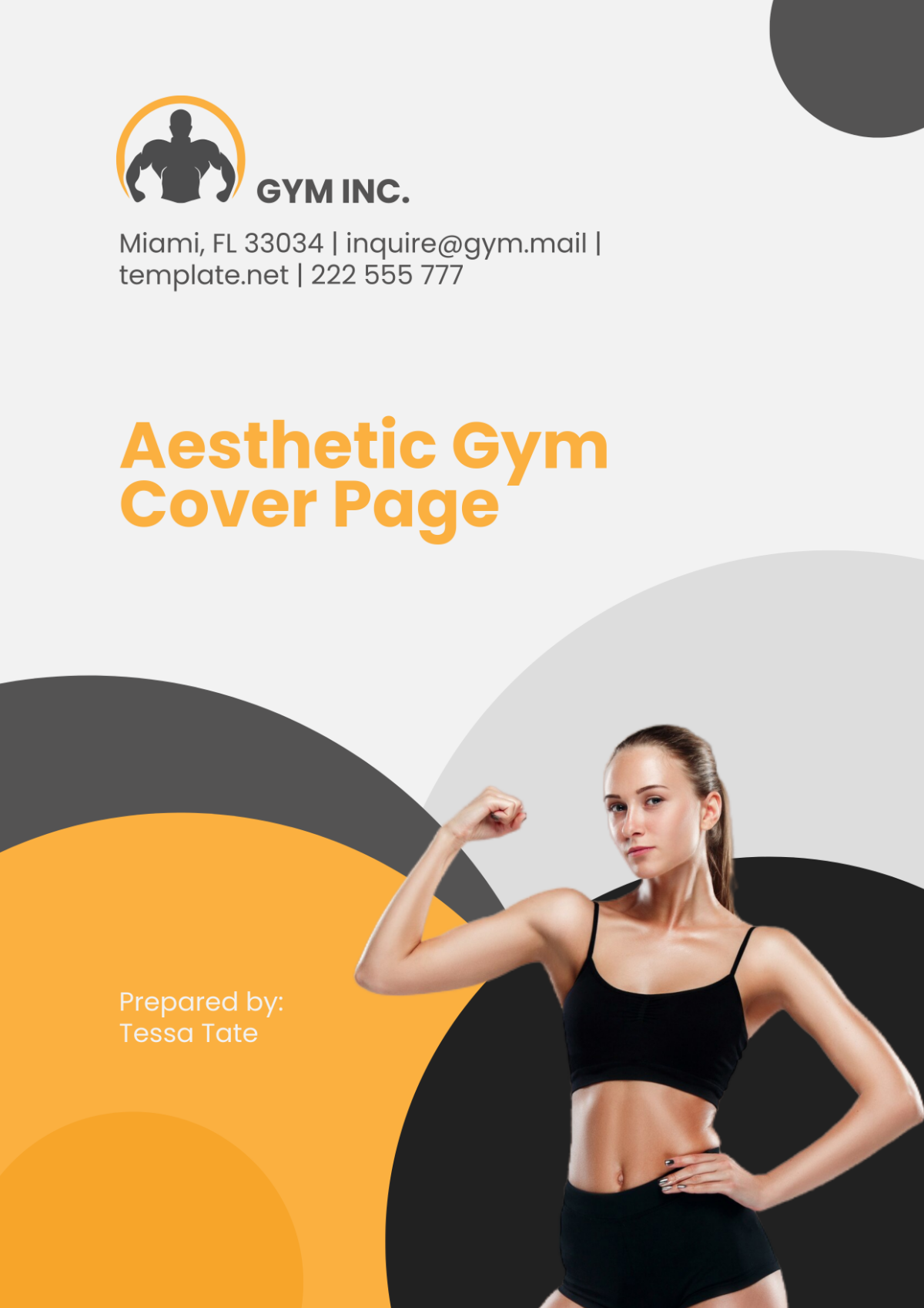 Aesthetic Gym Cover Page Template - Edit Online & Download