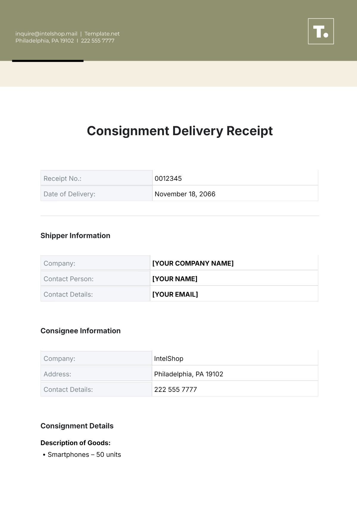 Free Delivery Receipt Templates Editable And Printable Free Delivery Receipt Templates Editable And Printable