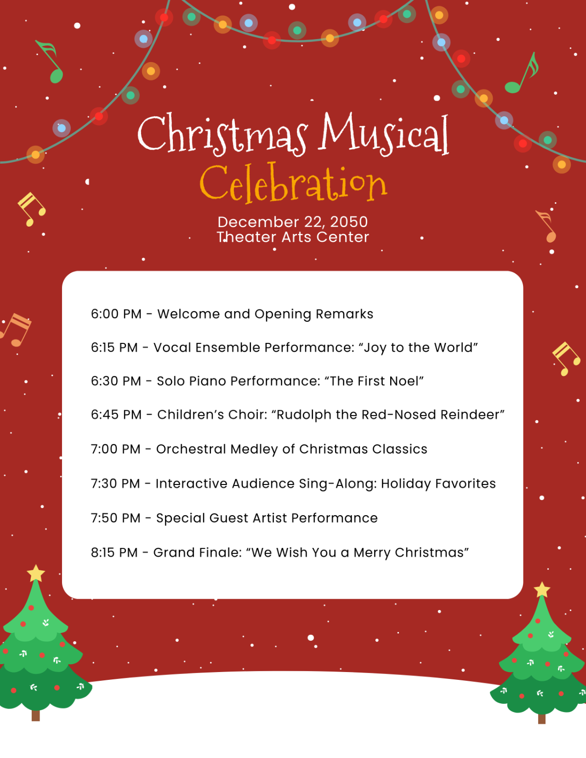 Colorful Christmas Musical Program