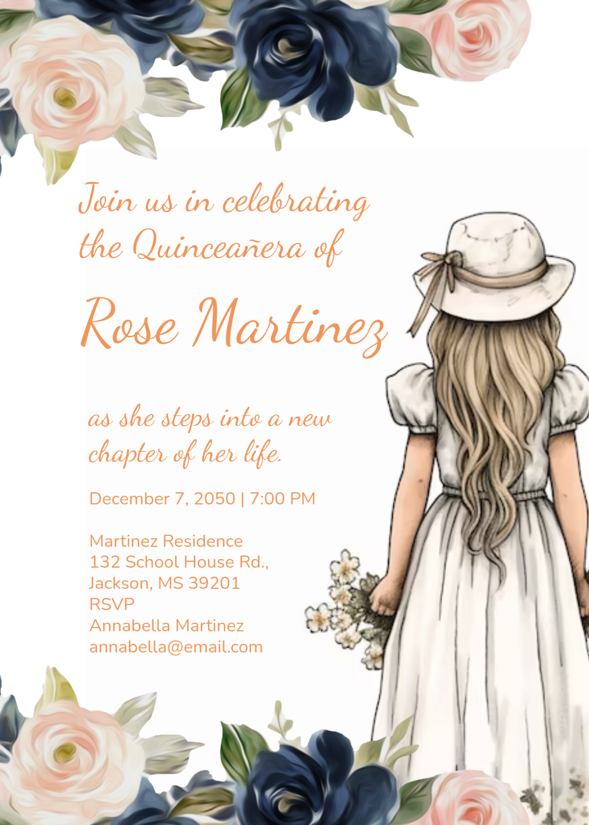 Rustic Quinceañera Invitation Template - Edit Online & Download