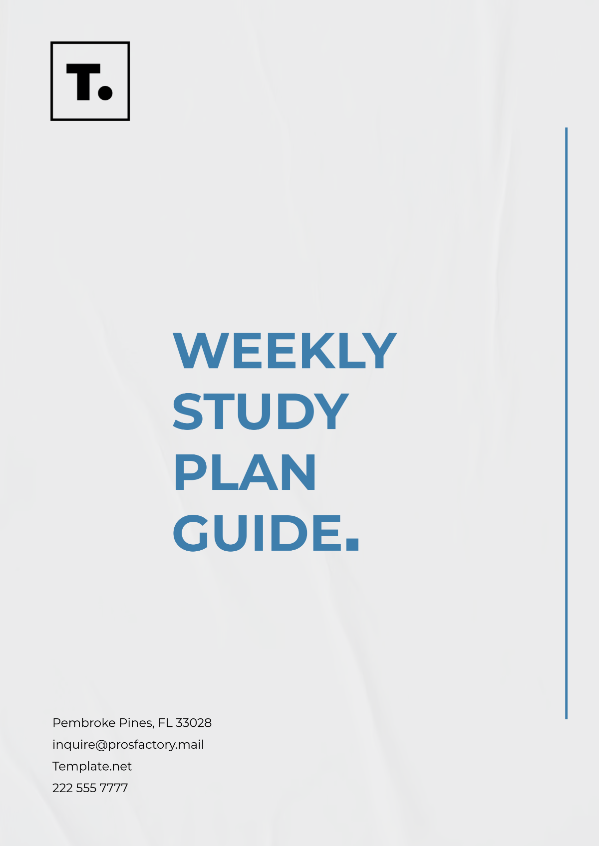 Weekly Study Plan Guide Template - Edit Online & Download