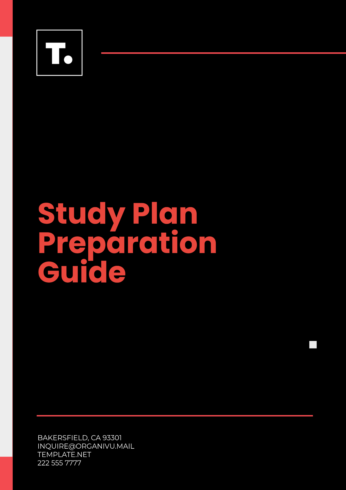 Study Plan Preparation Guide Template - Edit Online & Download