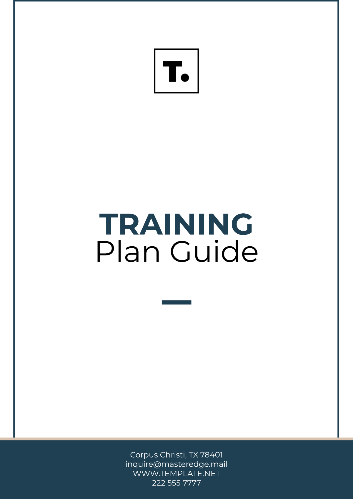 Training Plan Guide Template - Edit Online & Download