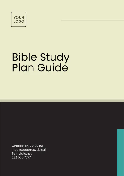 Free Bible Study Plan Guide Template to Edit Online