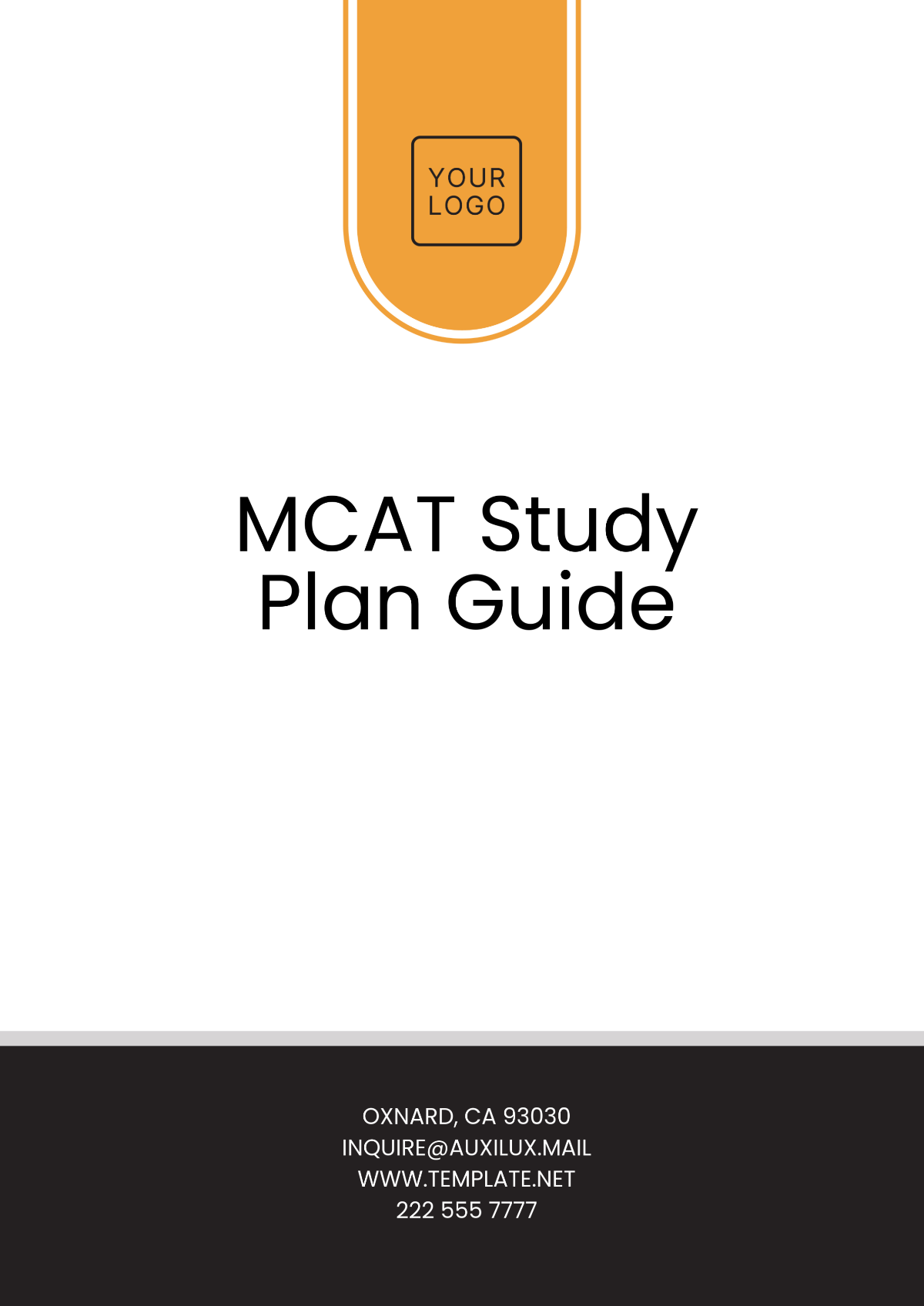 Free MCAT Study Plan Guide Template to Edit Online