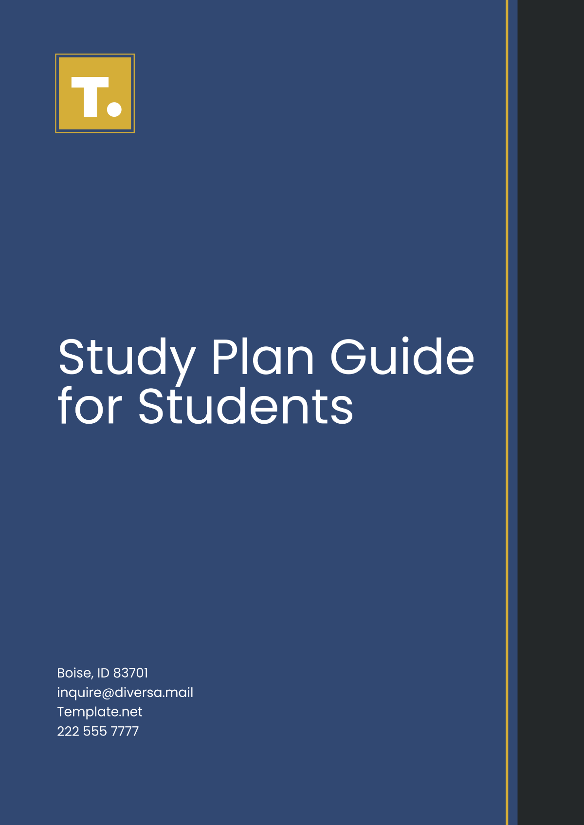 Simple Study Plan Guide for Students Template - Edit Online & Download