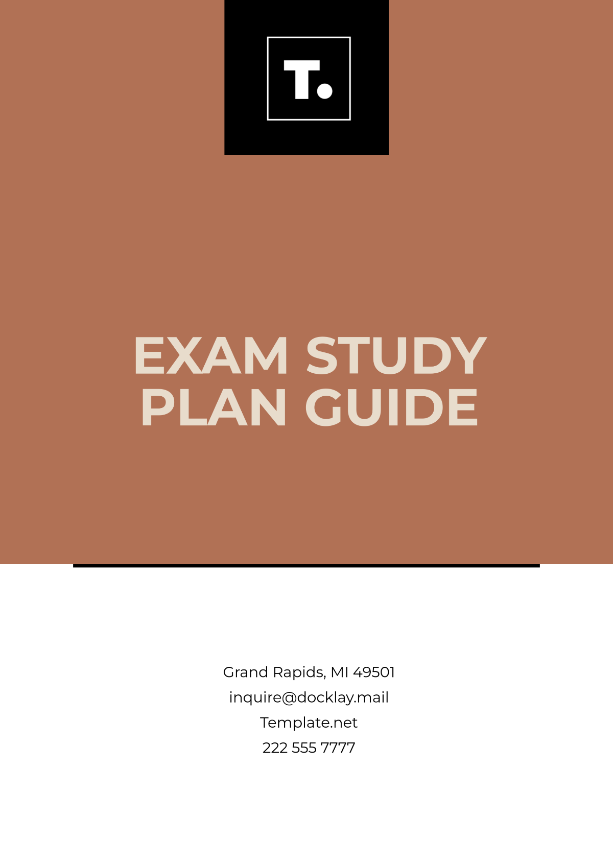 Exam Study Plan Guide Template - Edit Online & Download