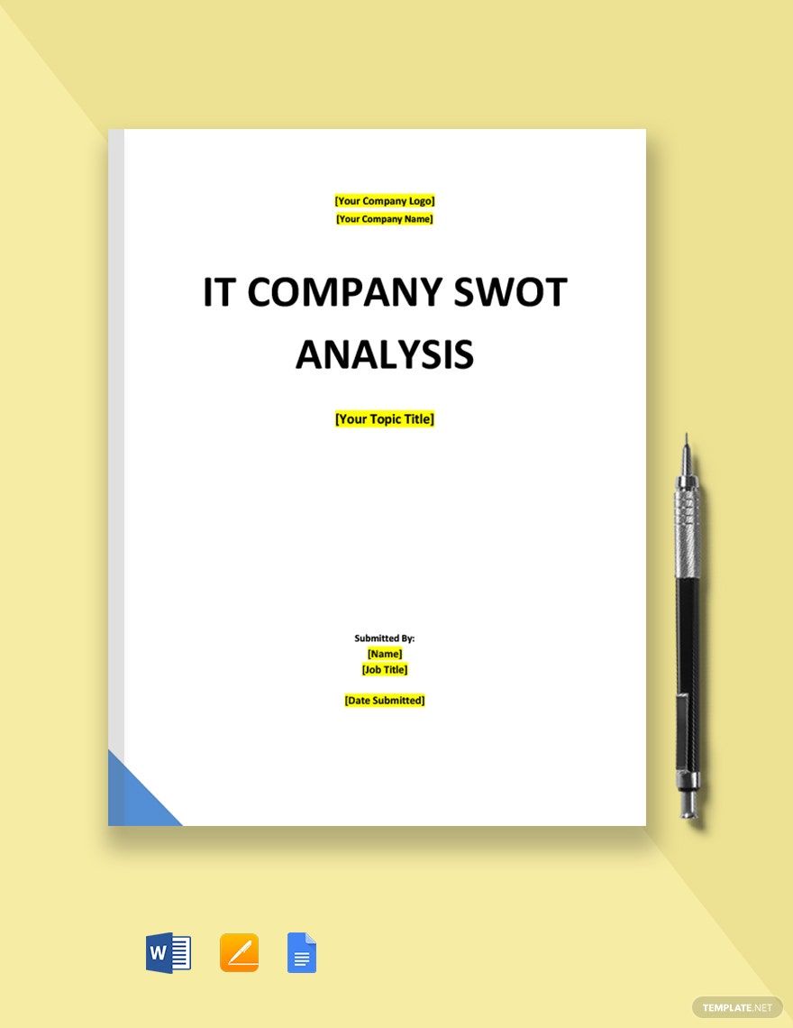 IT Company SWOT Analysis Template