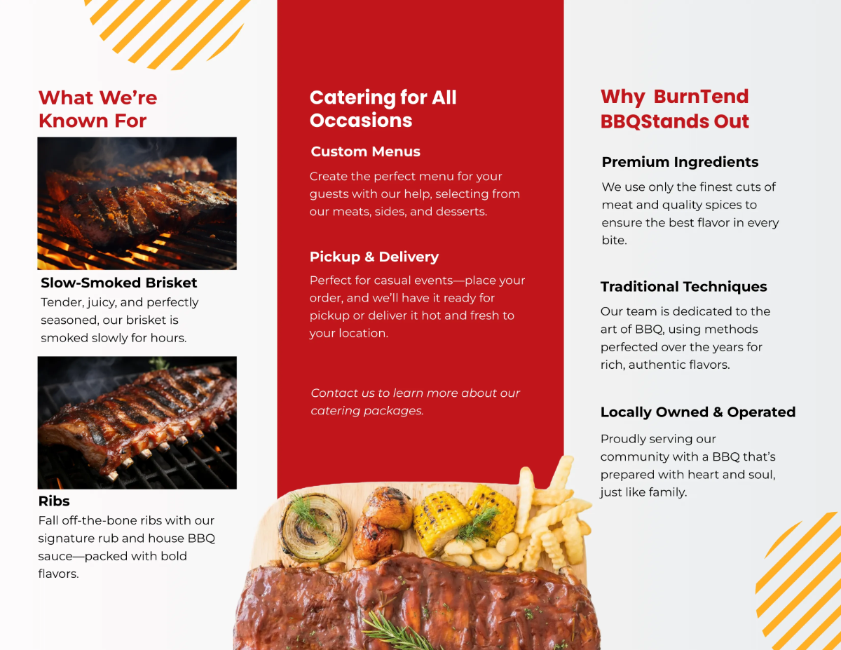 Free BBQ Marketing Brochure Template to Edit Online