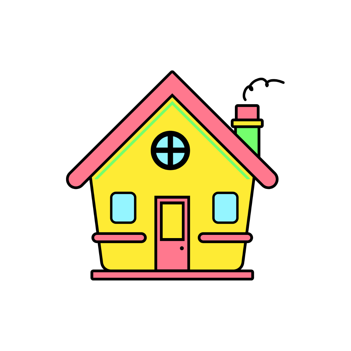 Free Colorful House Clipart Template - Edit Online & Download