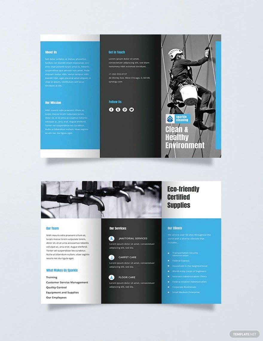 Cleaning Brochure Template