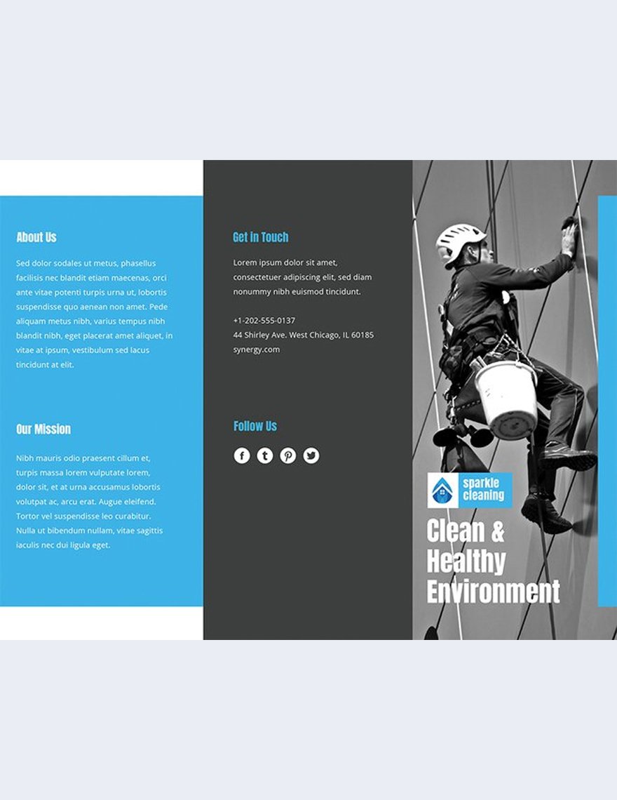 Cleaning Brochure Template