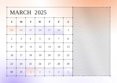 Free Blank 2025 Calendar Template to Edit Online