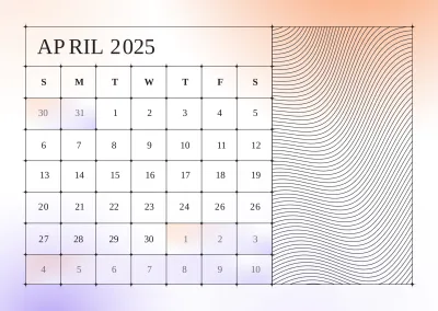 Free Blank 2025 Calendar Template to Edit Online