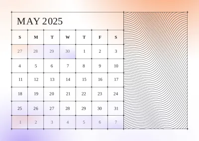 Free Blank 2025 Calendar Template to Edit Online