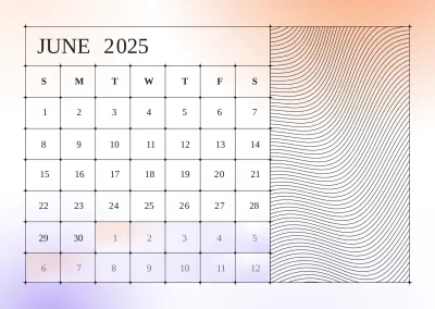 Free Blank 2025 Calendar Template to Edit Online
