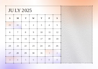 Free Blank 2025 Calendar Template to Edit Online