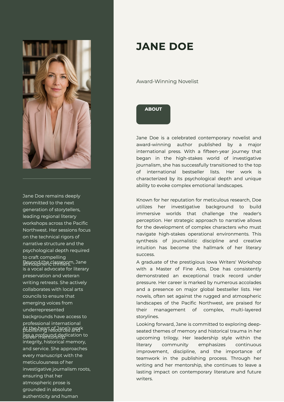 Pink Bio Template - Download