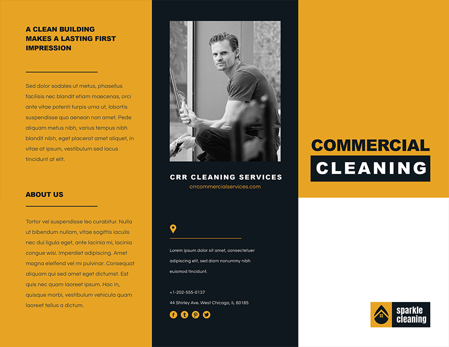 Commercial Cleaning Brochure Template