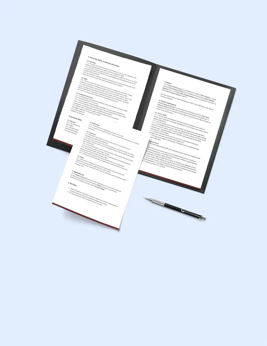 Web Hosting Service Agreement Template
