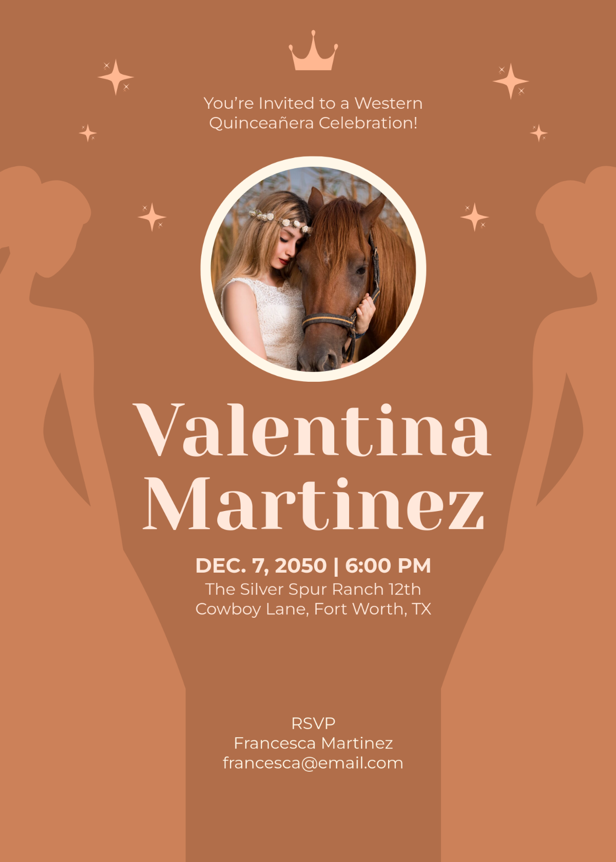 Western Quinceañera Invitation Template - Edit Online & Download