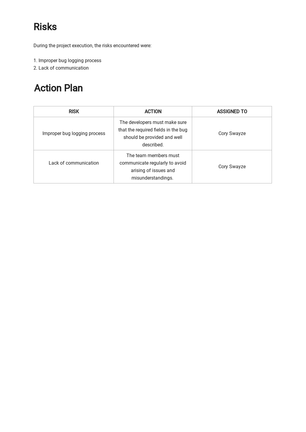 Bug Report Template Free PDF Word Apple Pages Google Docs