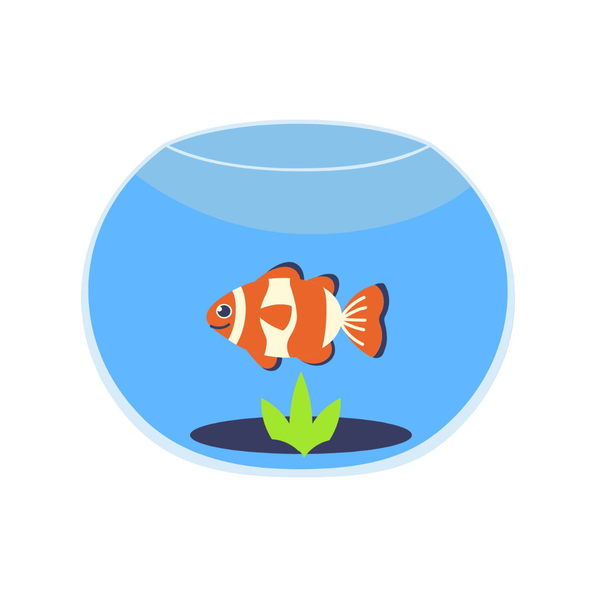 Free Fish Bowl Clipart Template