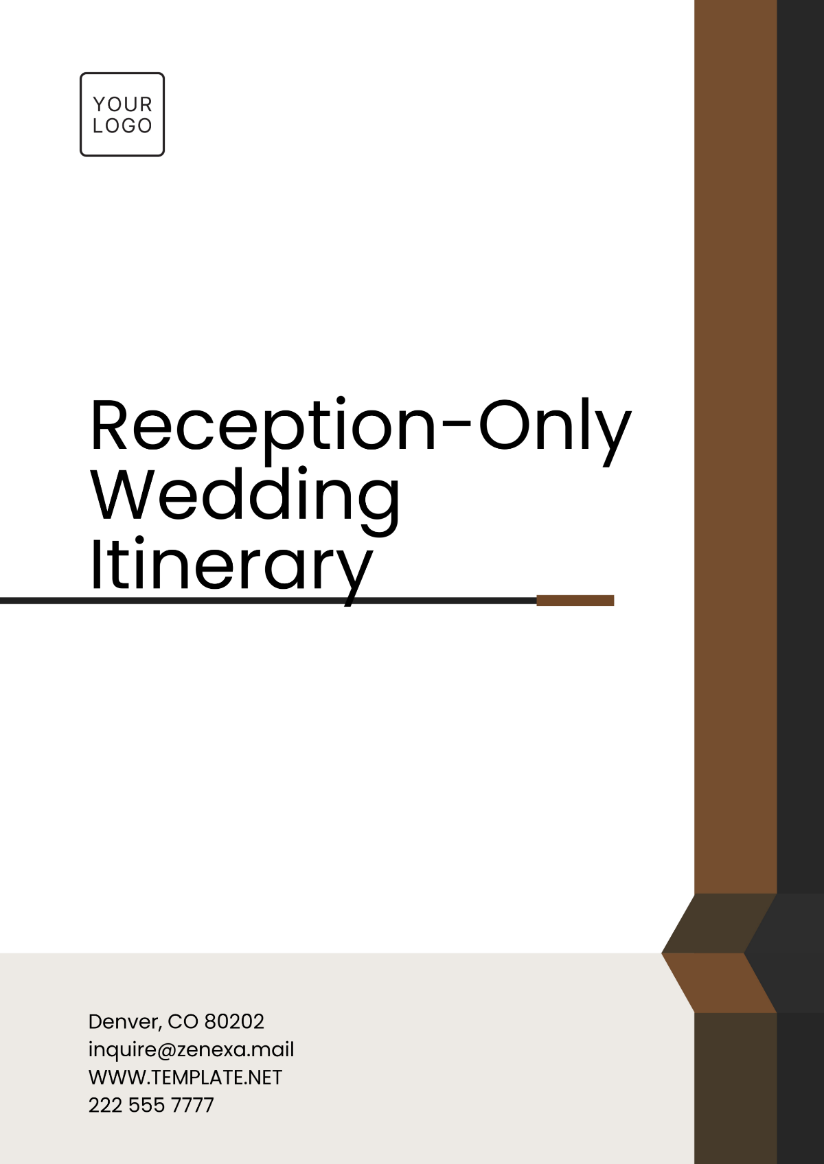 Reception-Only Wedding Itinerary Template - Edit Online & Download