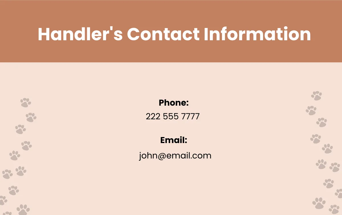 Free Printable Service Dog ID Card Template to Edit Online