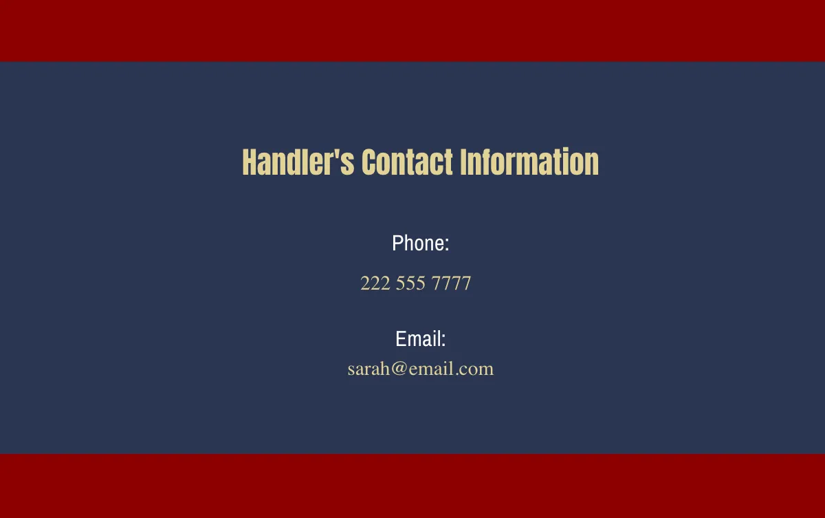 Free Official Service Dog ID Card Template to Edit Online