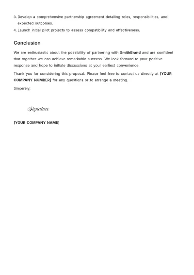 Free Professional Partnership Proposal Email Template to Edit Online