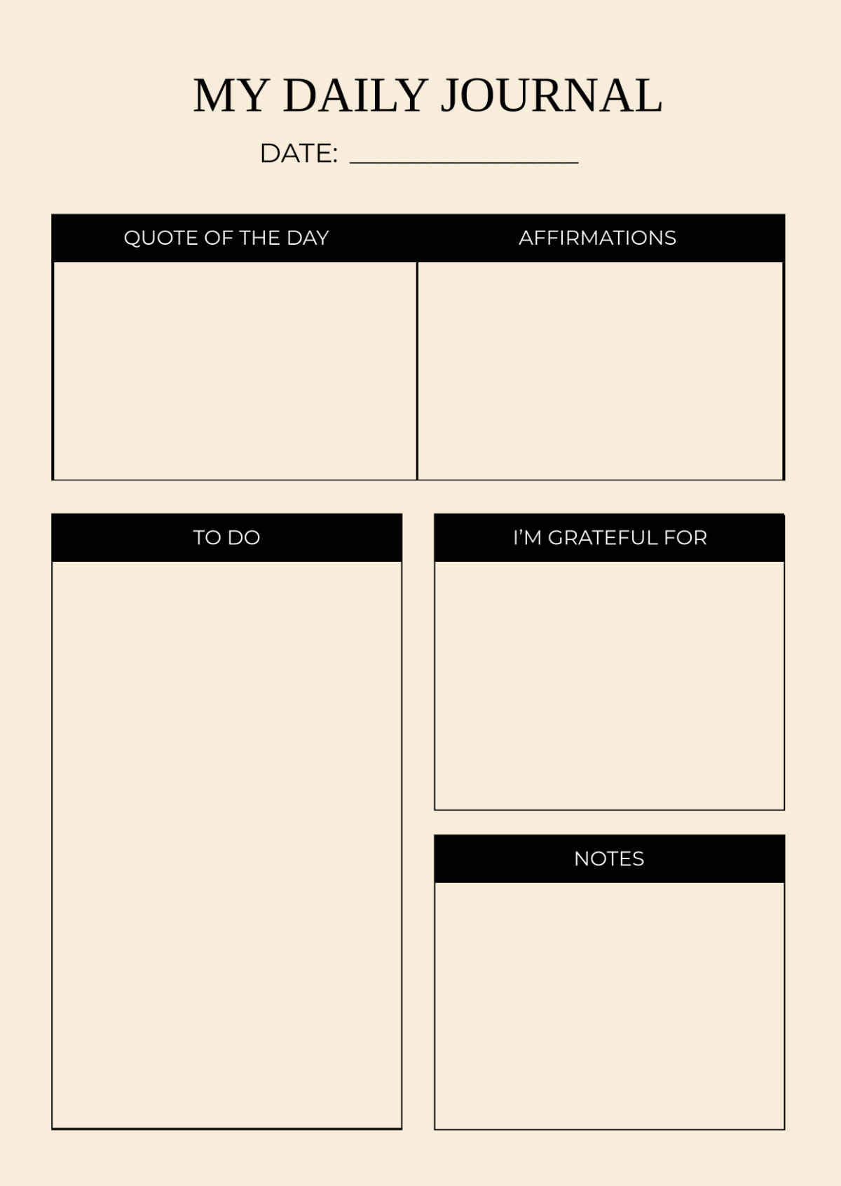 Minimalist Journal Template