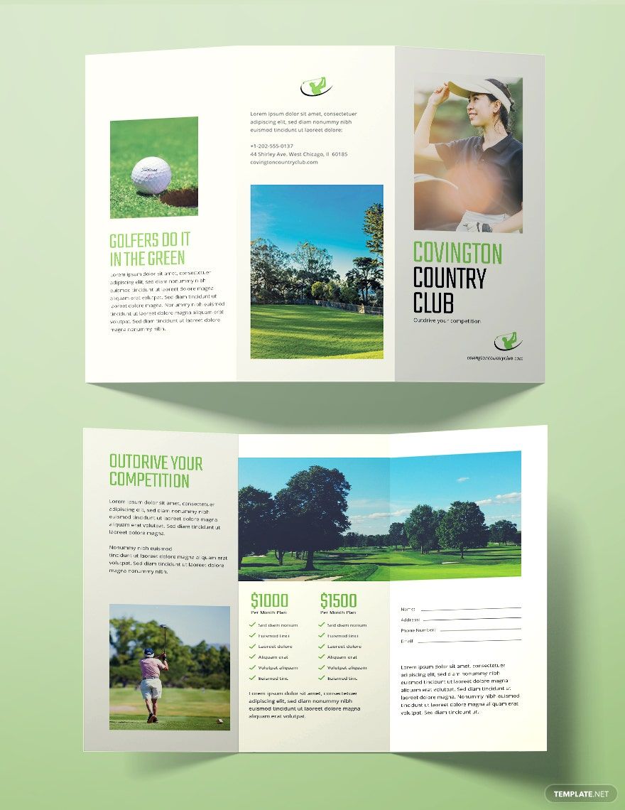 Golf Brochure Template