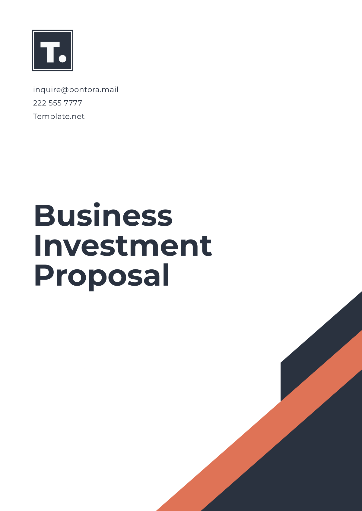 Business Investment Proposal Template - Edit Online & Download