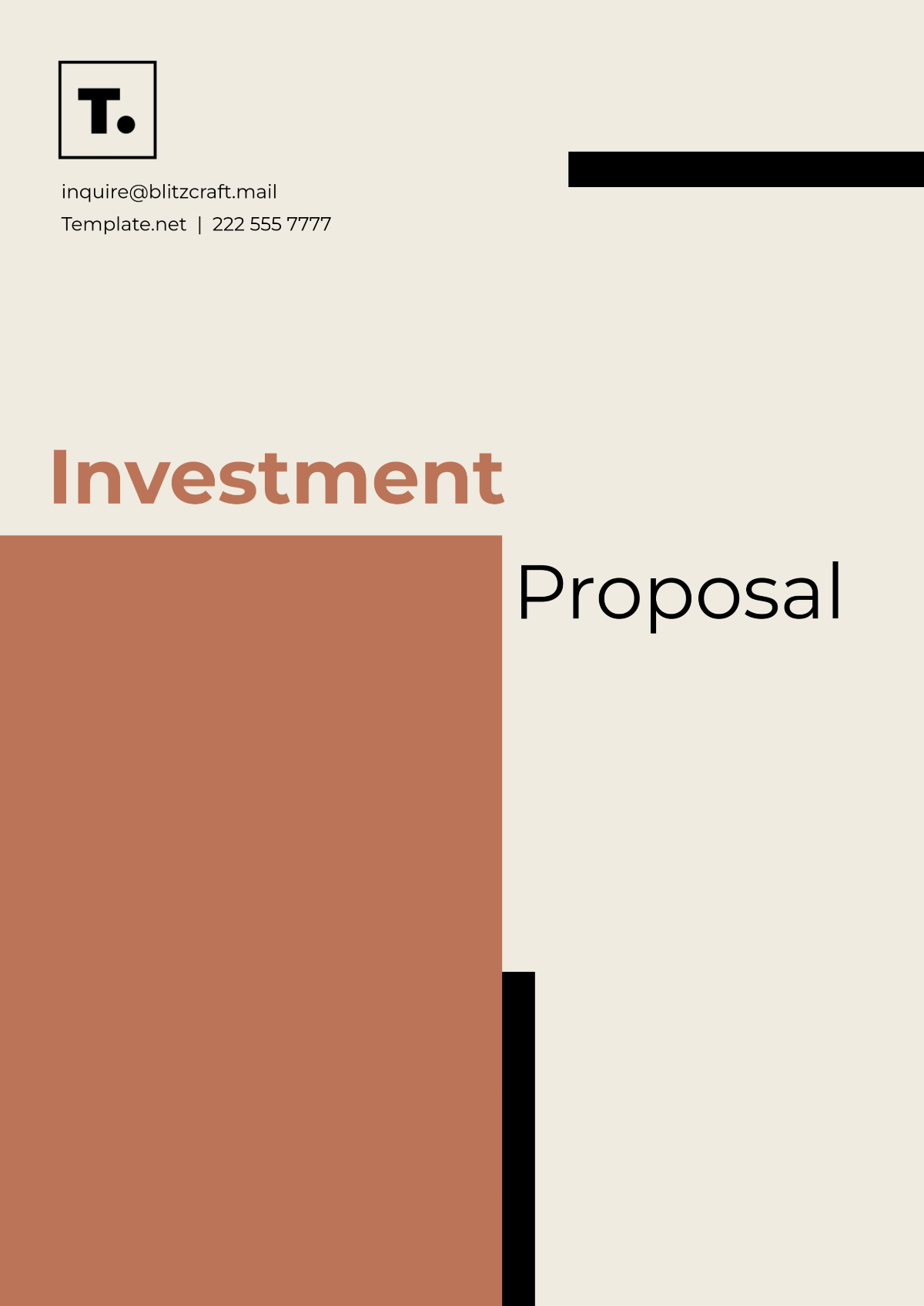 Investment Proposal Sample Template - Edit Online & Download