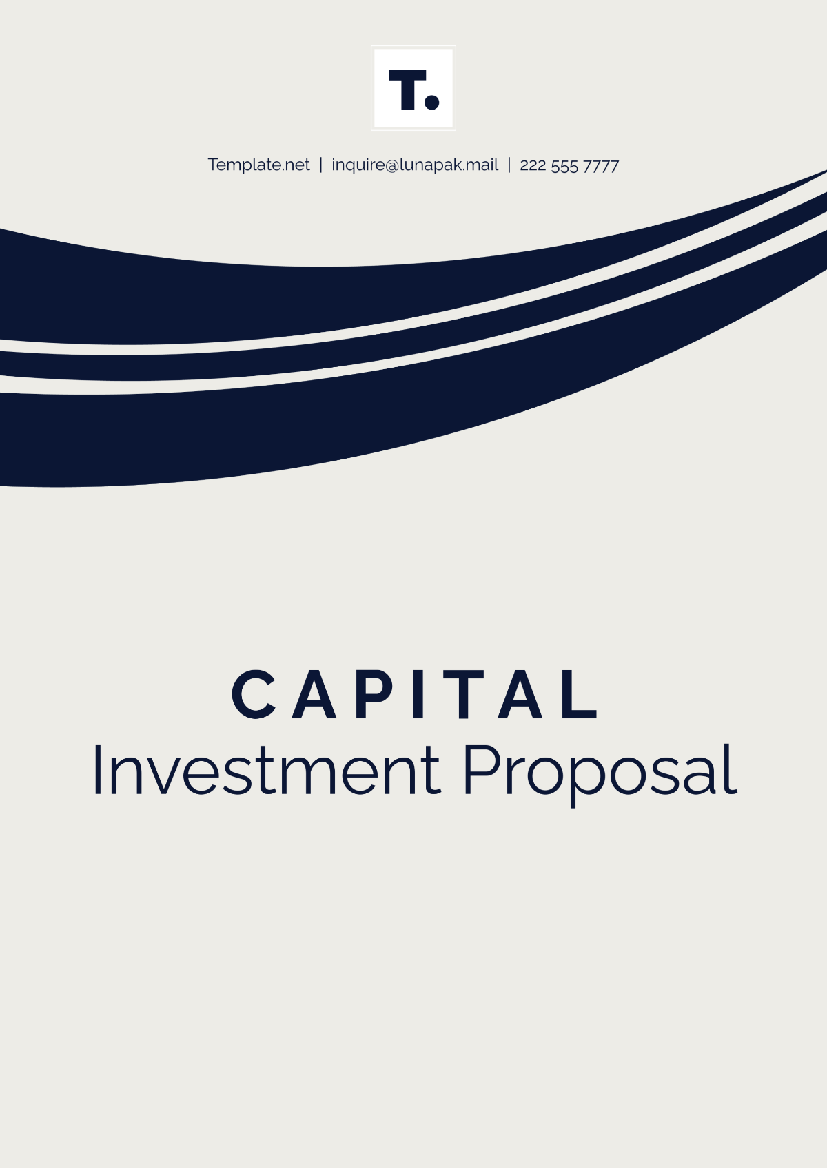 Capital Investment Proposal Template - Edit Online & Download