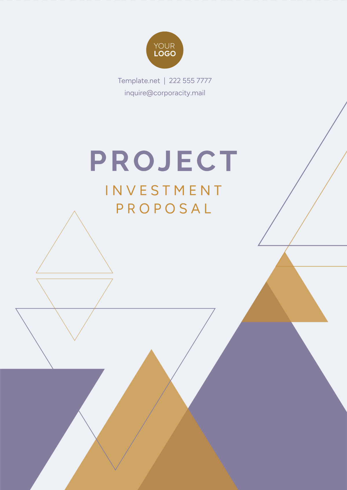 Project Investment Proposal Design Template - Edit Online & Download