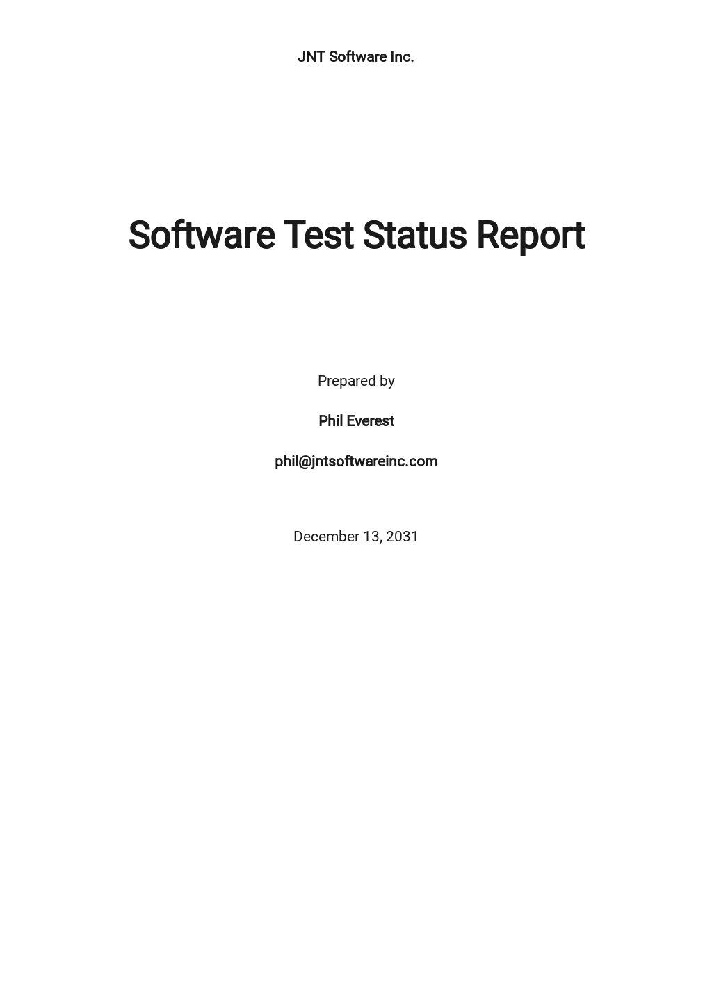 Software Test Report Template [Free PDF] Google Docs, Word