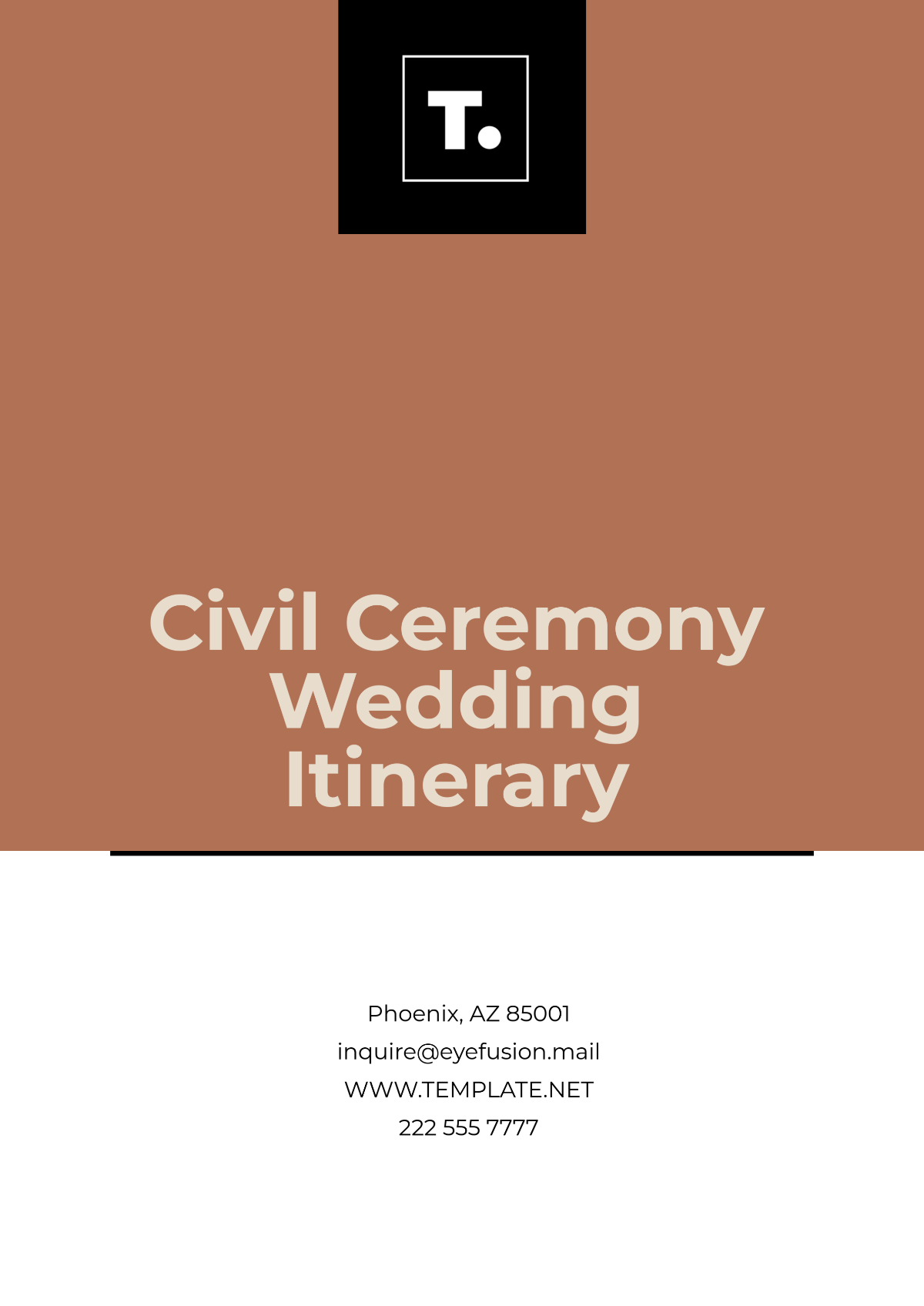 Civil Ceremony Wedding Itinerary Template - Edit Online & Download