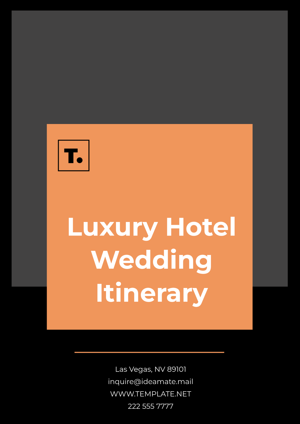 Luxury Hotel Wedding Itinerary Template - Edit Online & Download